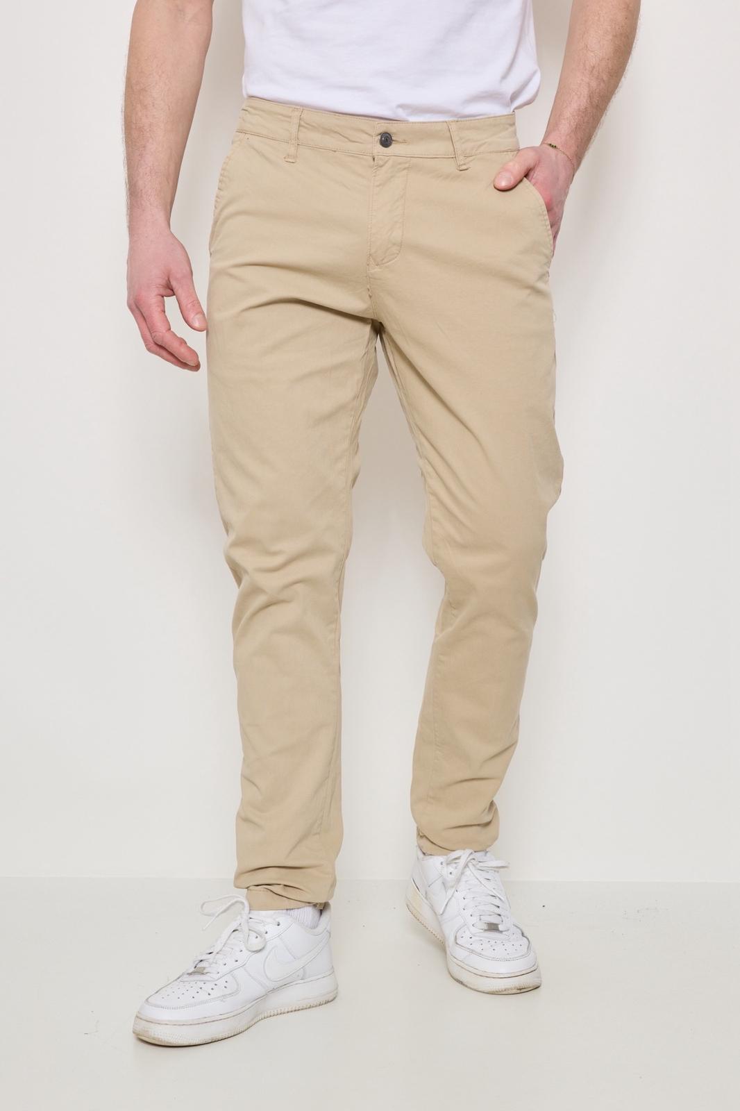 Pantalon chino beige habillé pour homme