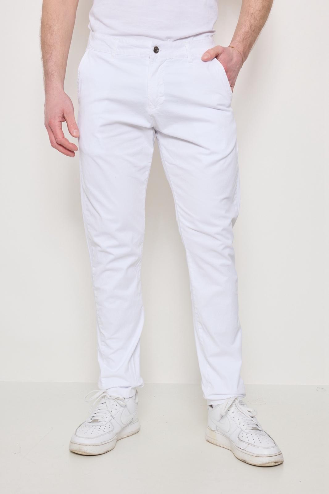 Pantalon chino blanc habillé pour homme