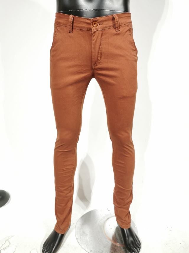 Pantalon chino rouille homme coupe slim