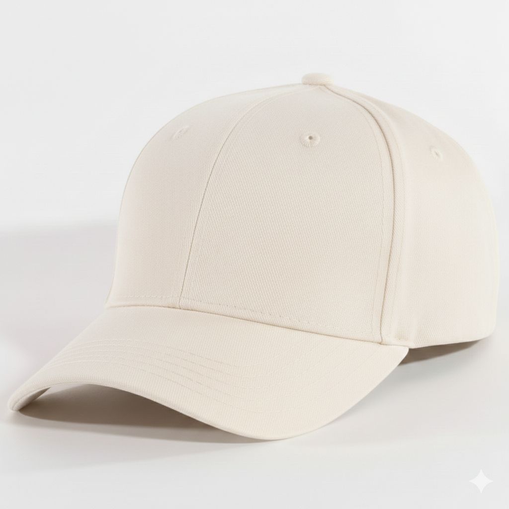 Casquette blanc casse uni