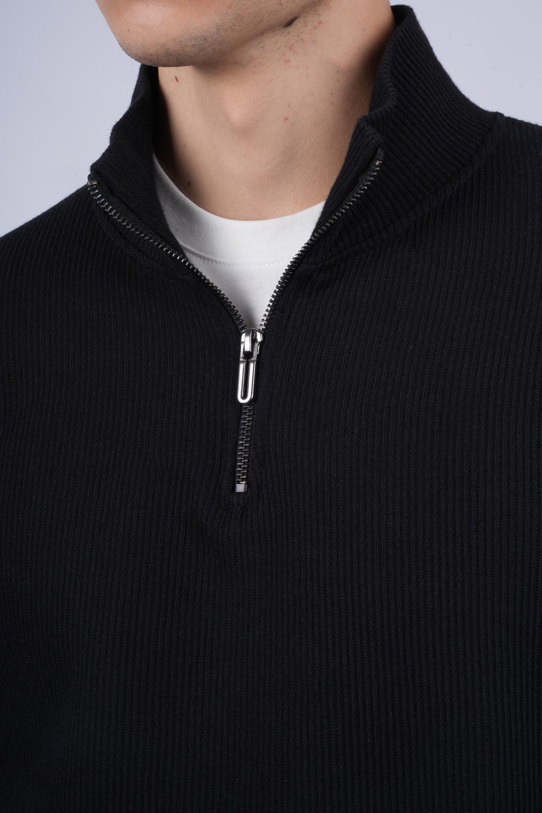 PULL Col Zipee NOIR