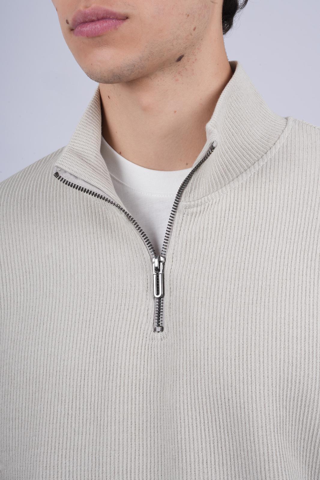 PULL Col Zipee BEIGE