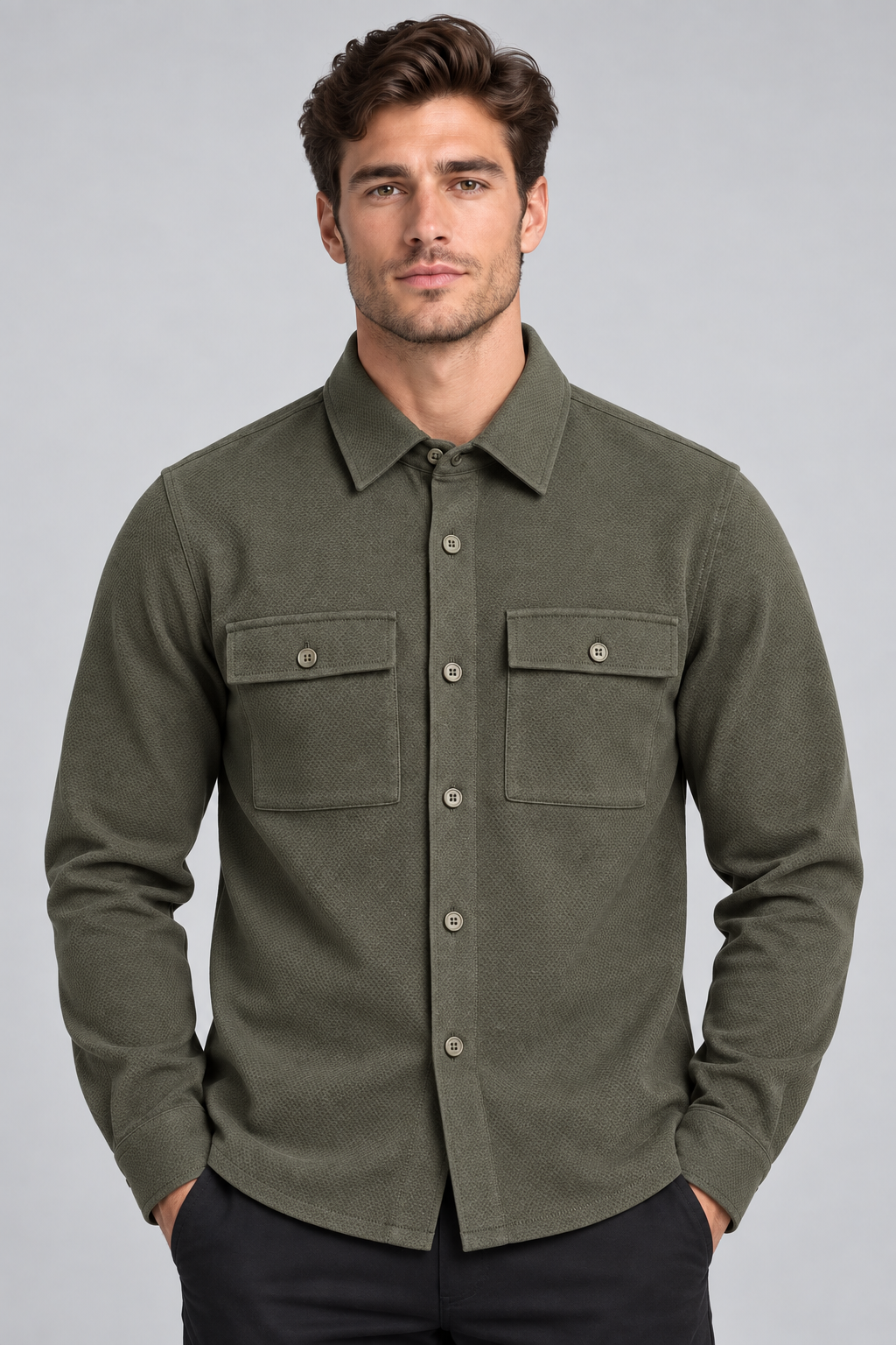 Surchemise homme vert