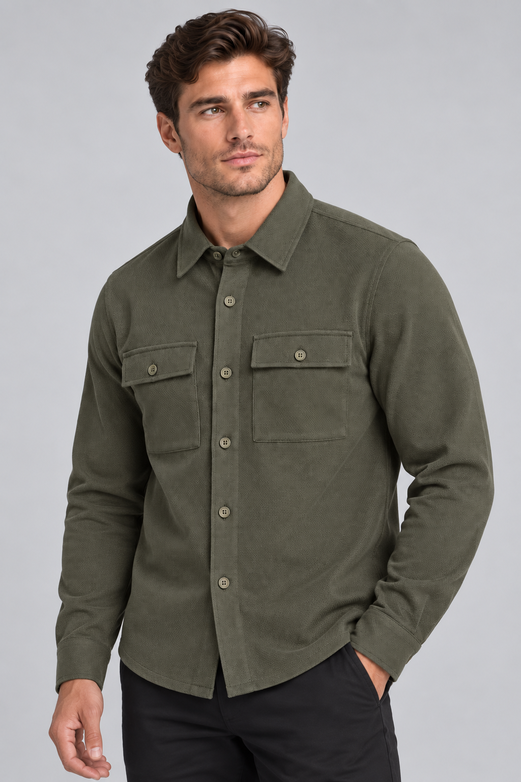 Surchemise homme vert