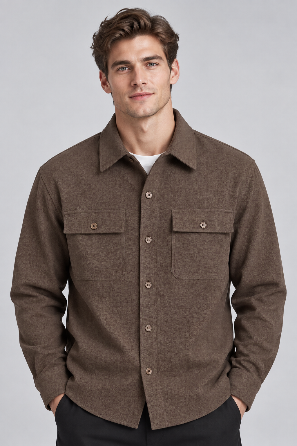 Surchemise homme marron