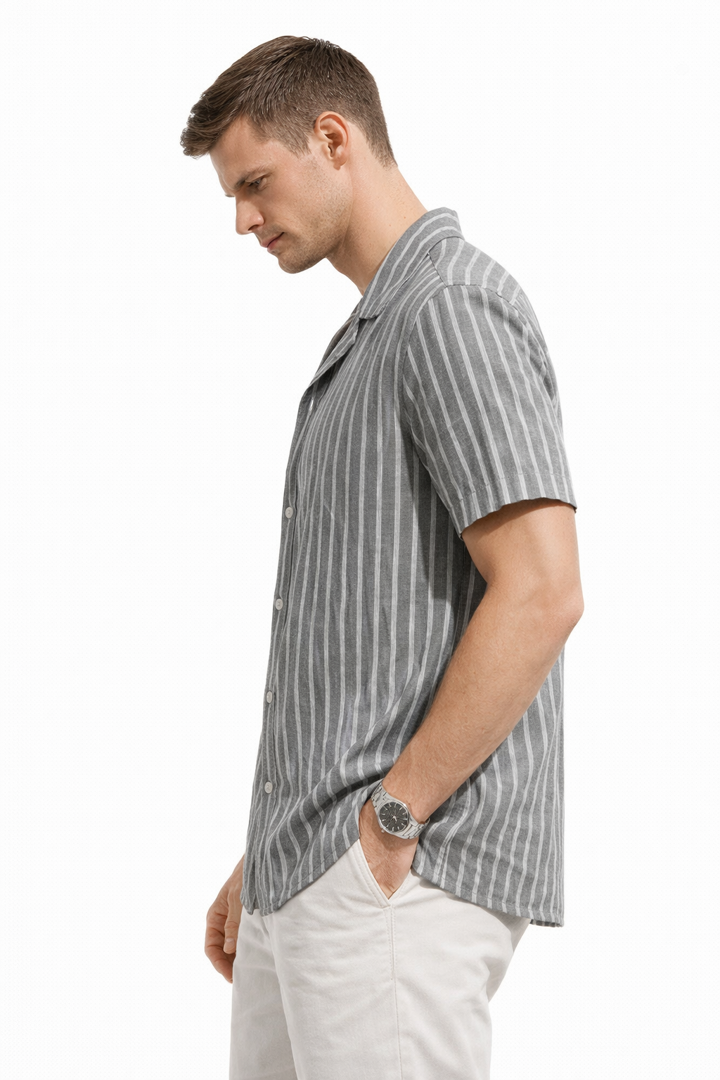 Chemise homme manches courtes Noir