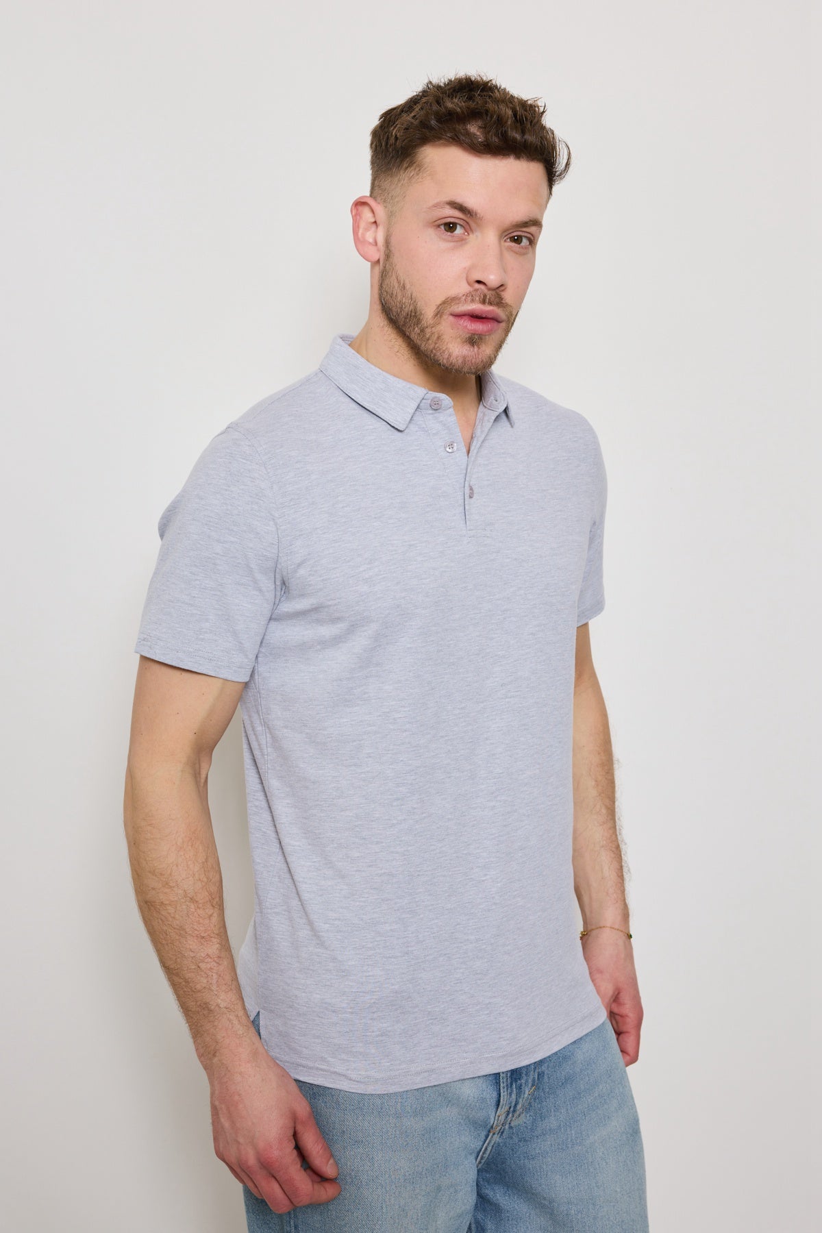Polo GRIS Homme Basique Chic