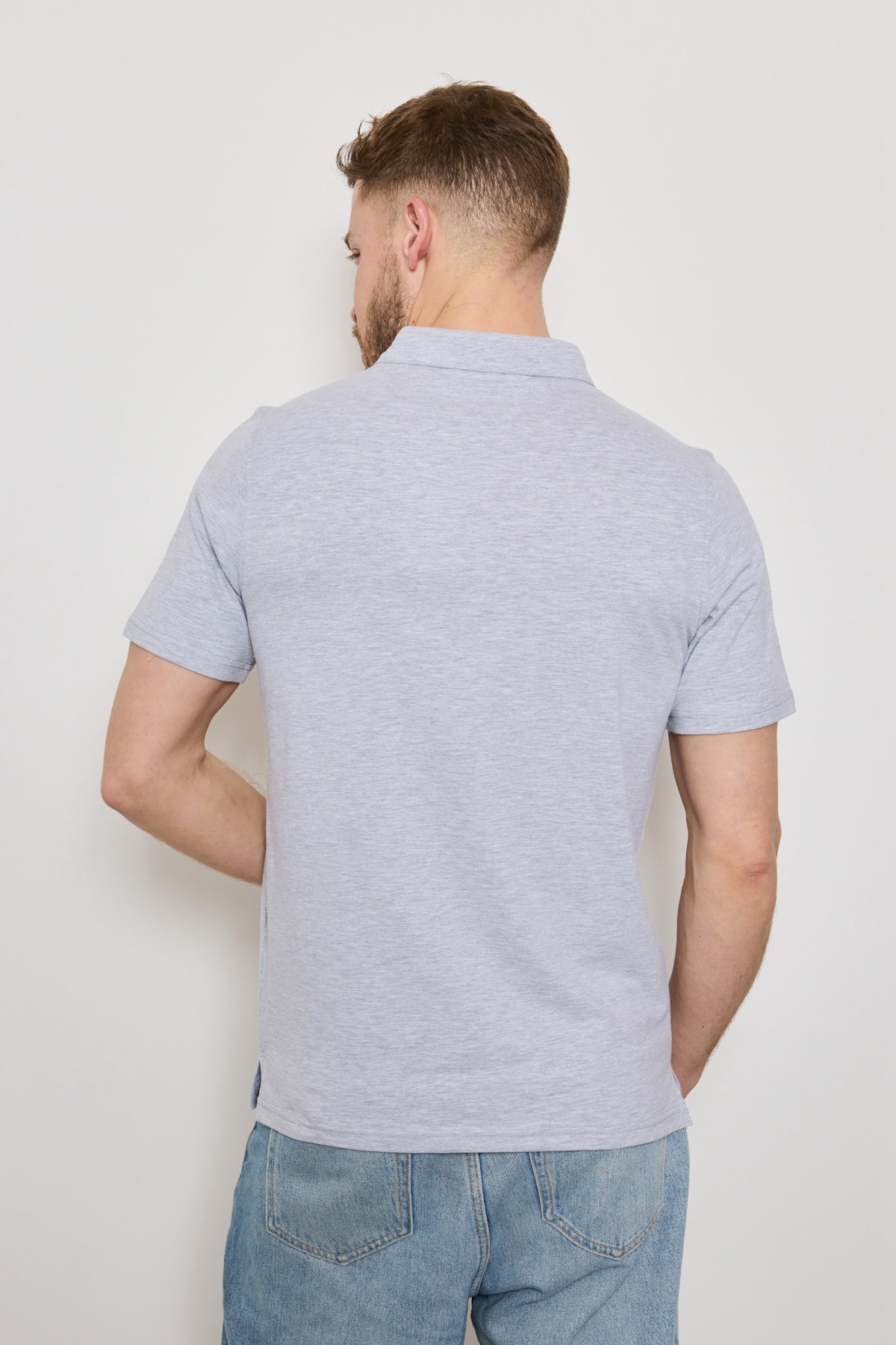 Polo GRIS Homme Basique Chic