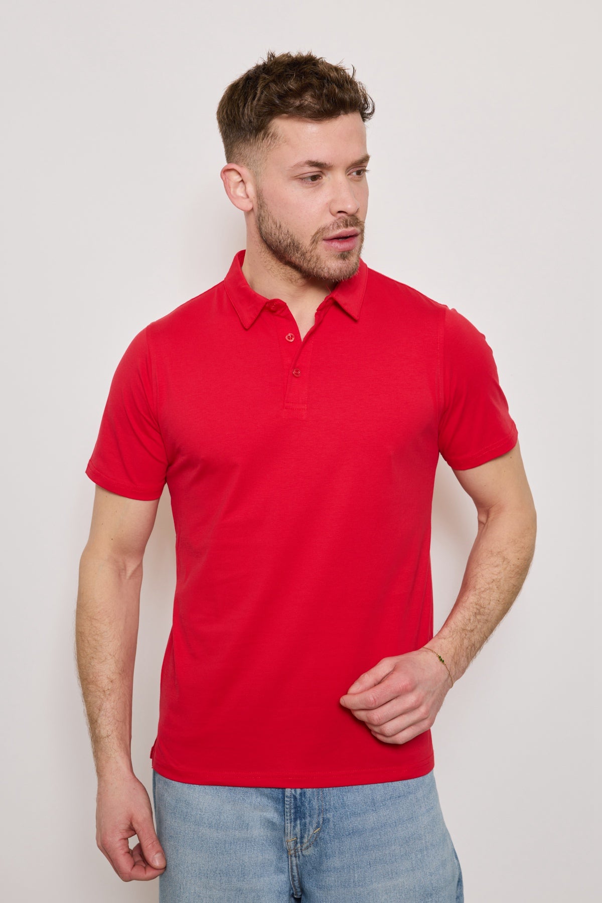 Polo ROUGE Homme Basique Chic