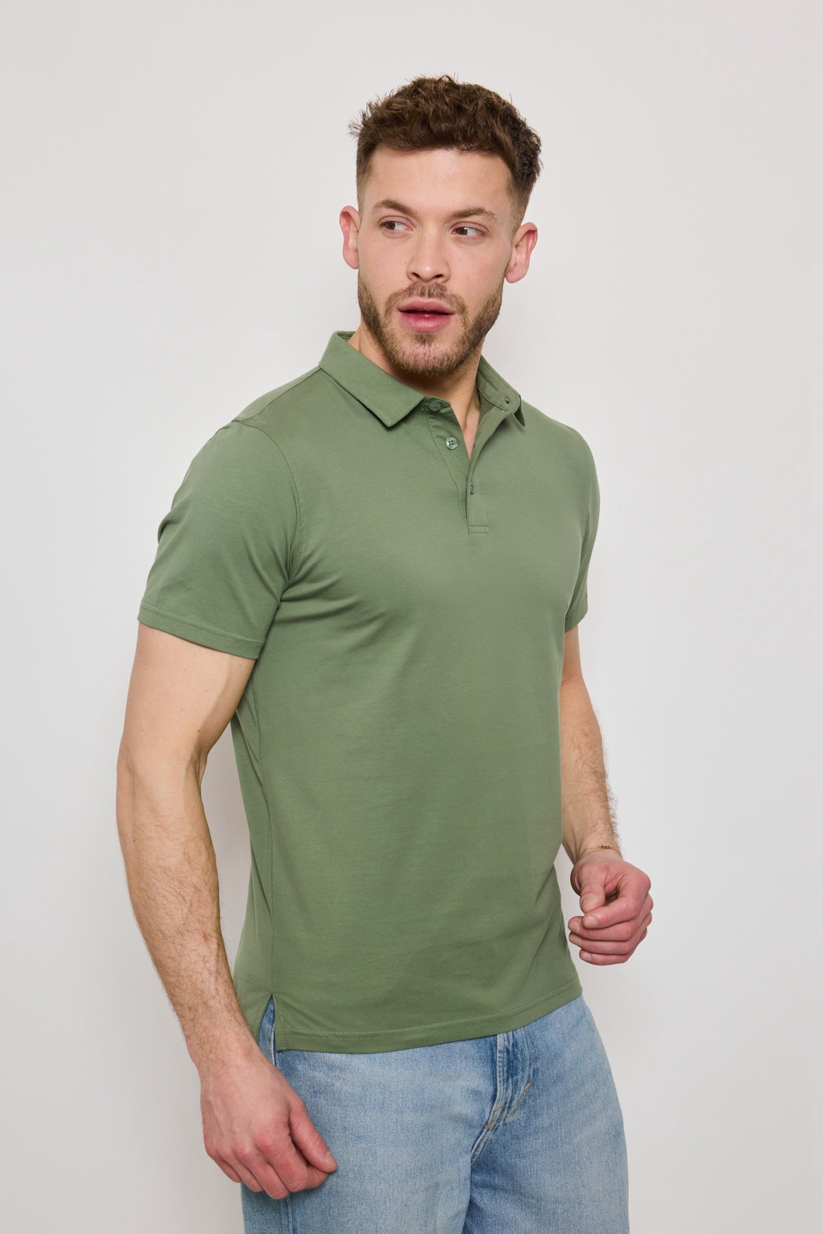 Polo VERT Homme Basique Chic