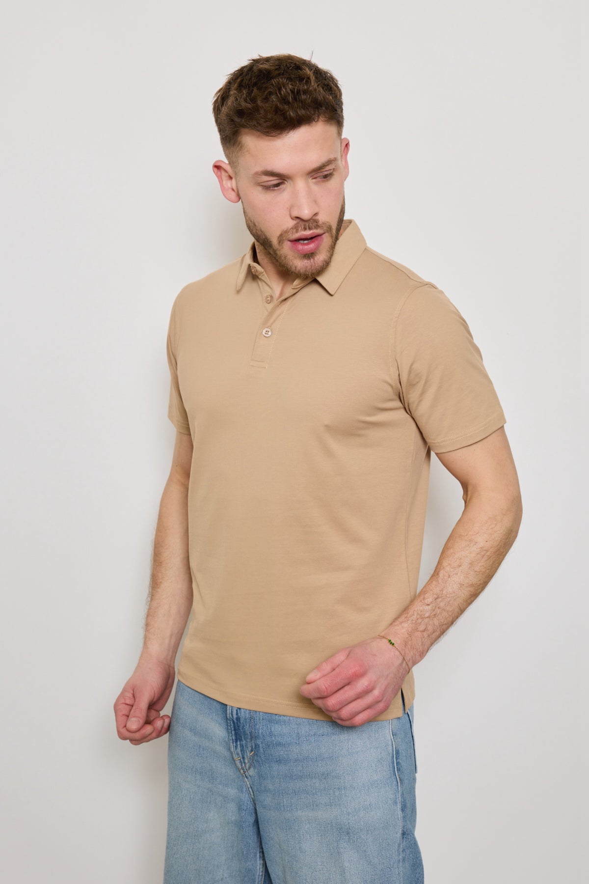 Polo CAMEL Homme Basique Chic