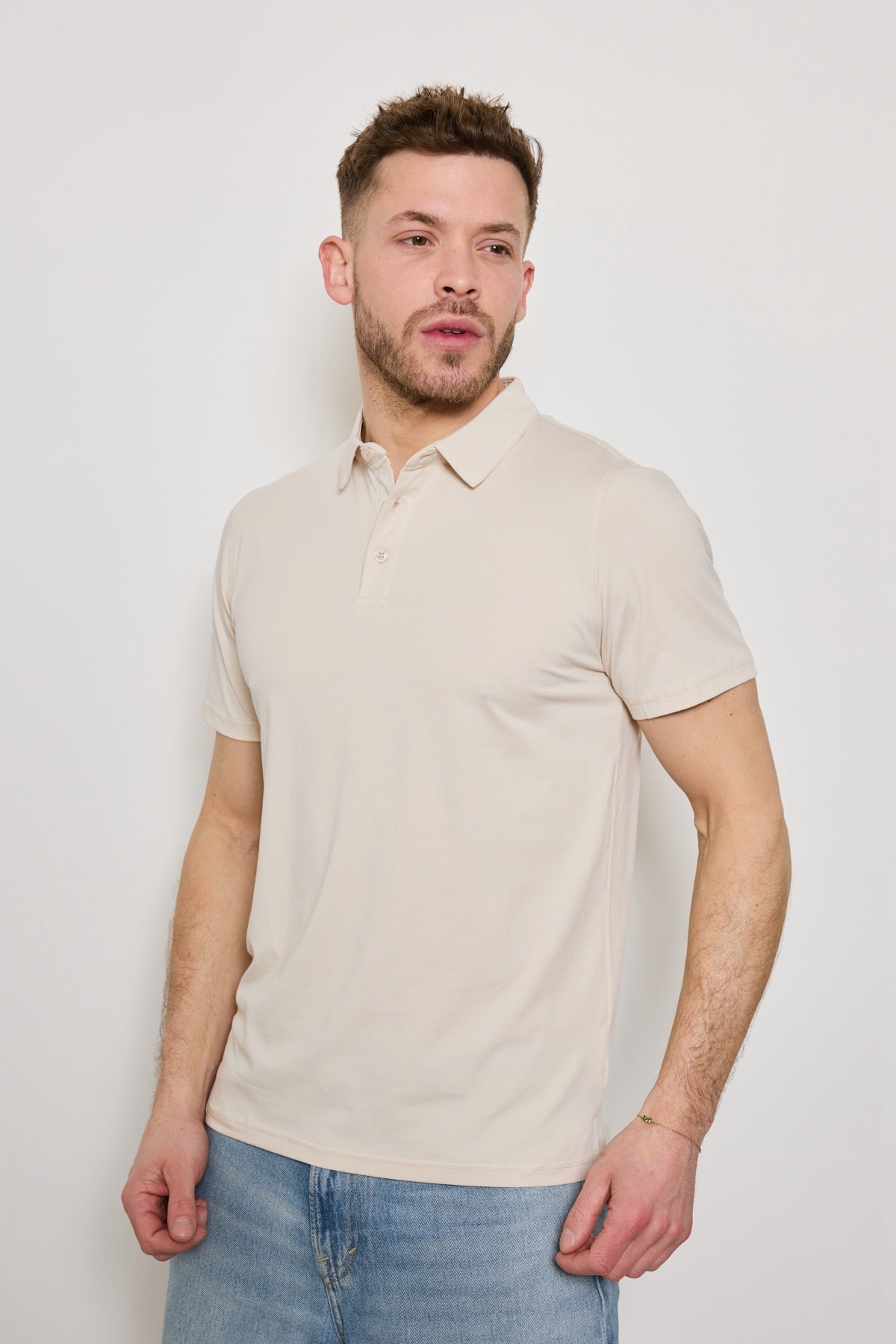 Polo BEIGE Homme Basique Chic