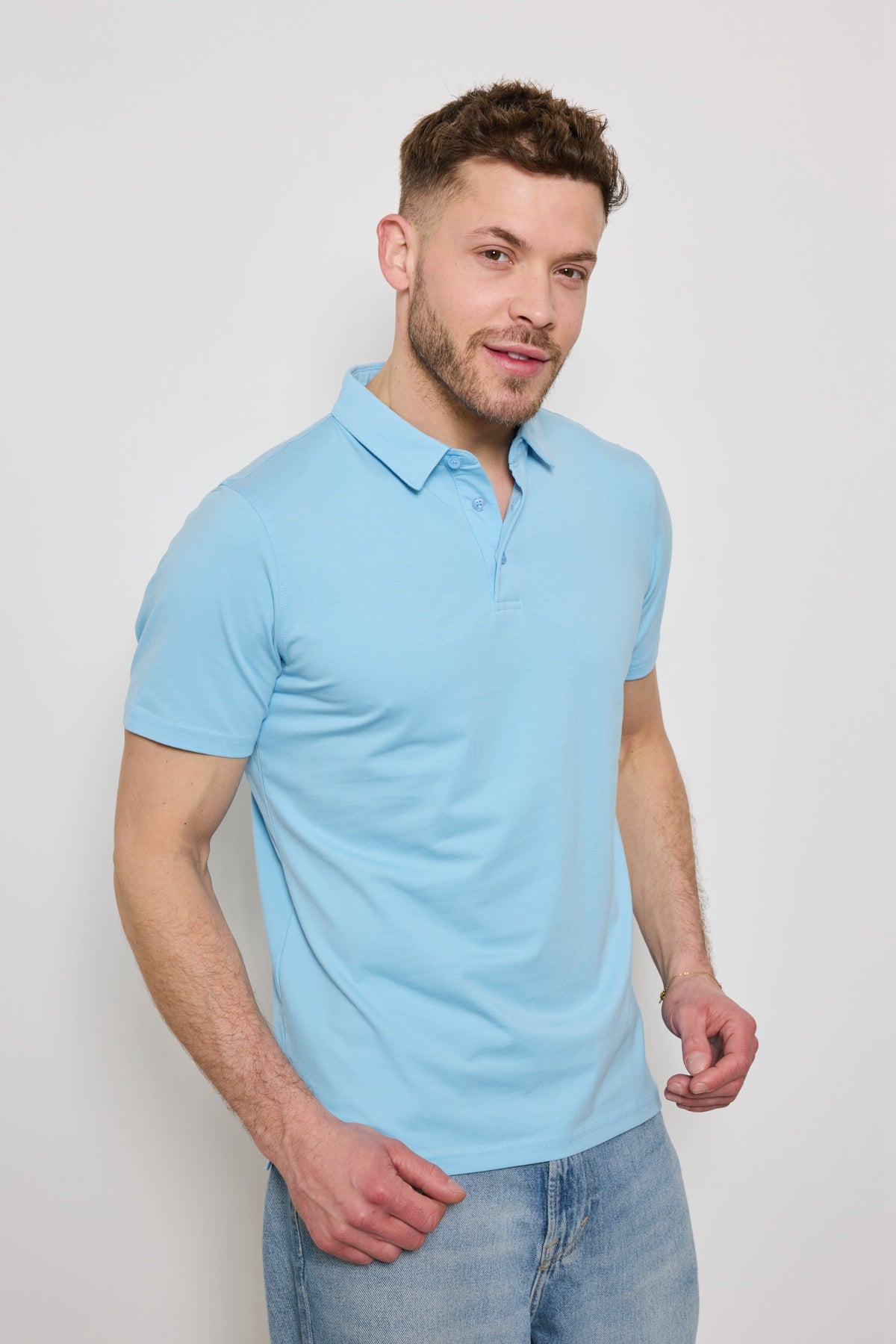 Polo BLEU Homme Basique Chic