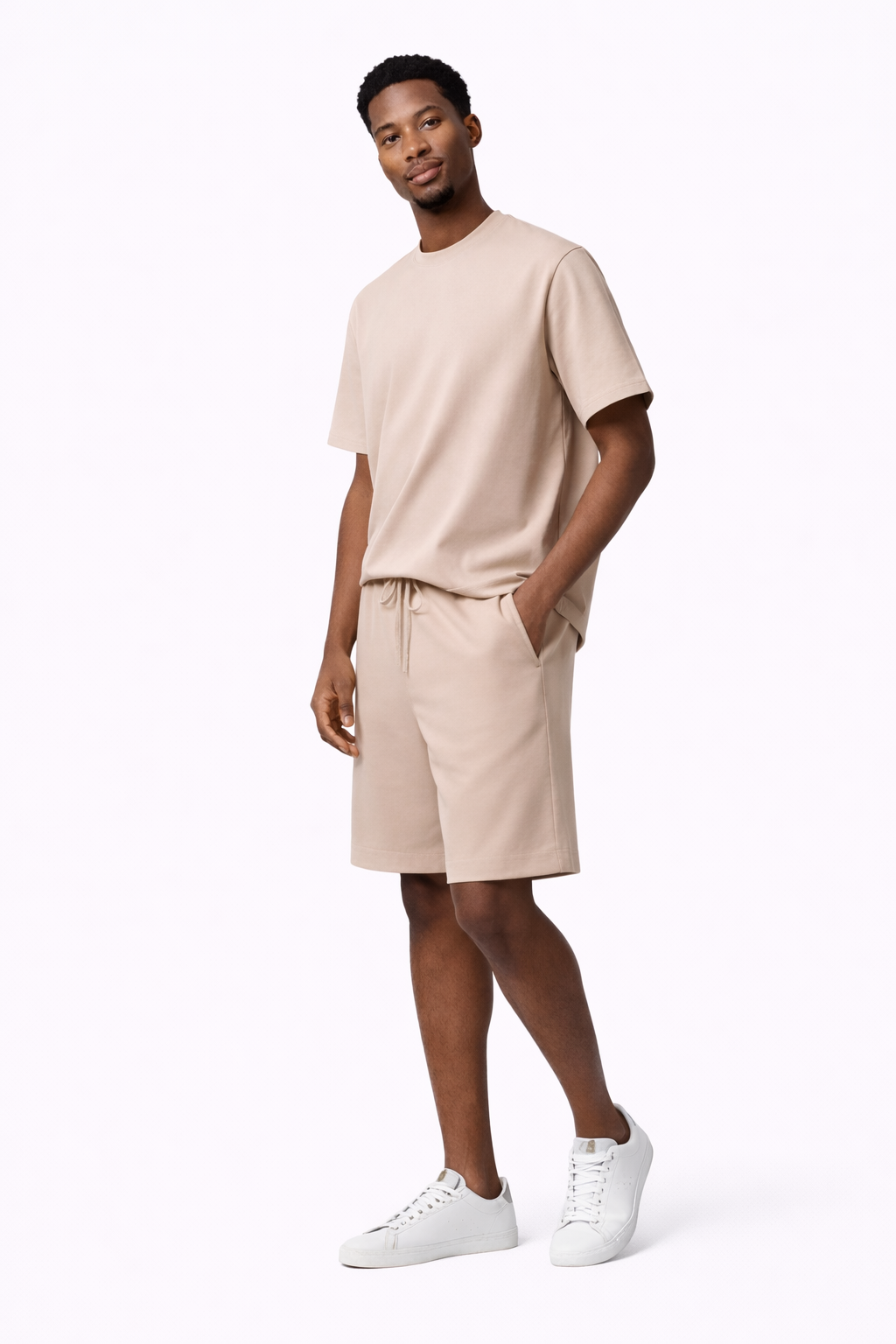 Ensemble Homme T-shirt et Short Beige