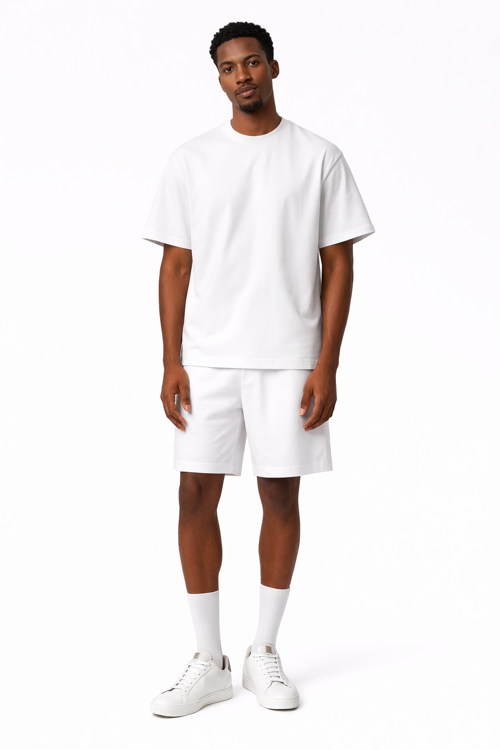 Ensemble Homme T-shirt et Short Blanc