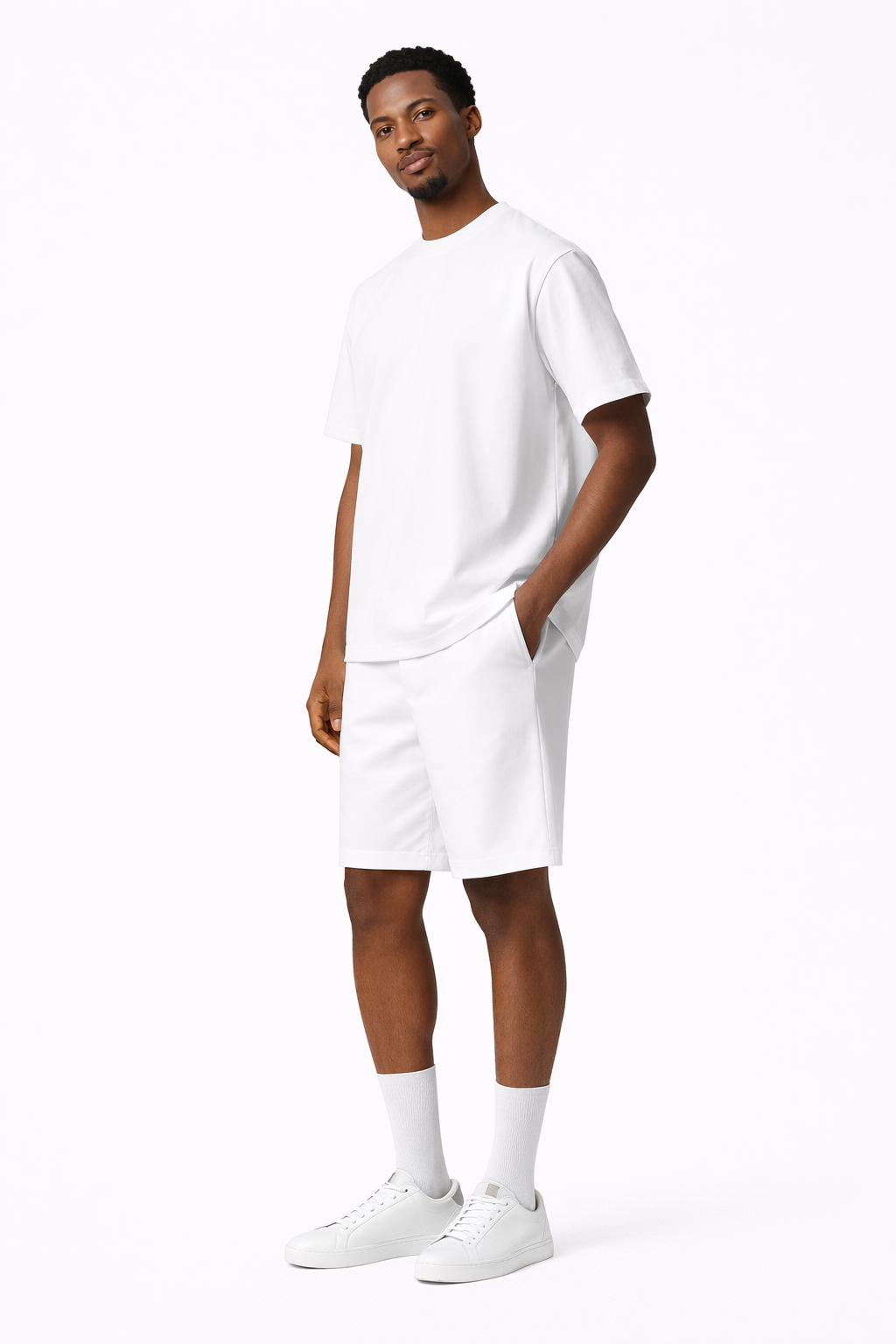 Ensemble Homme T-shirt et Short Blanc