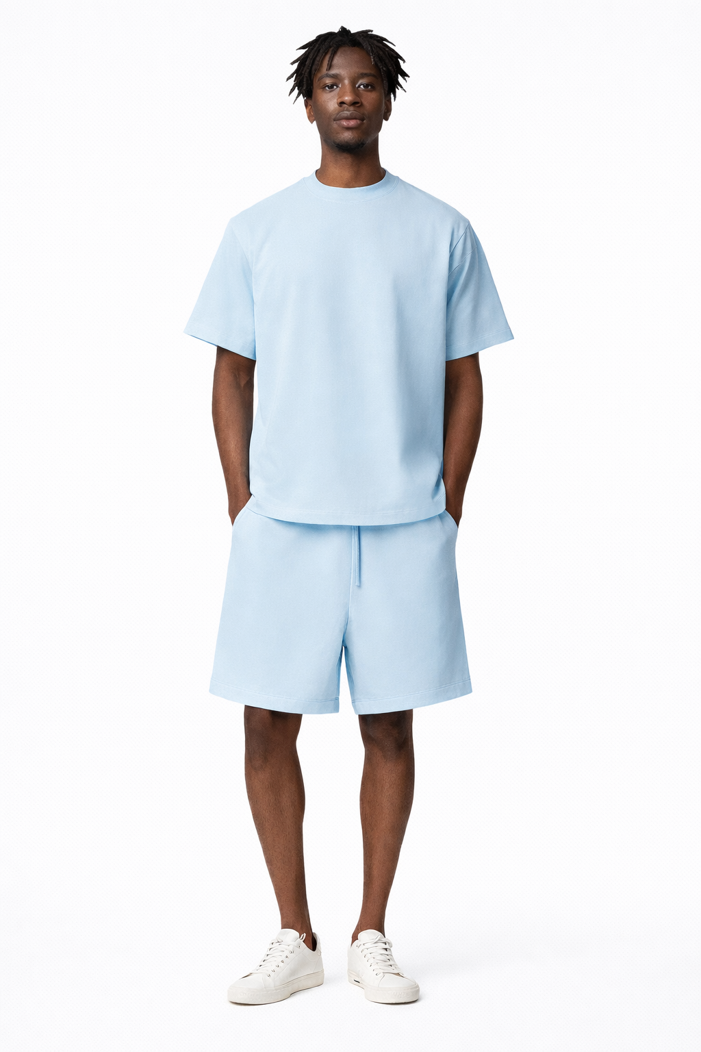 Ensemble Homme T-shirt et Short Bleu ciel
