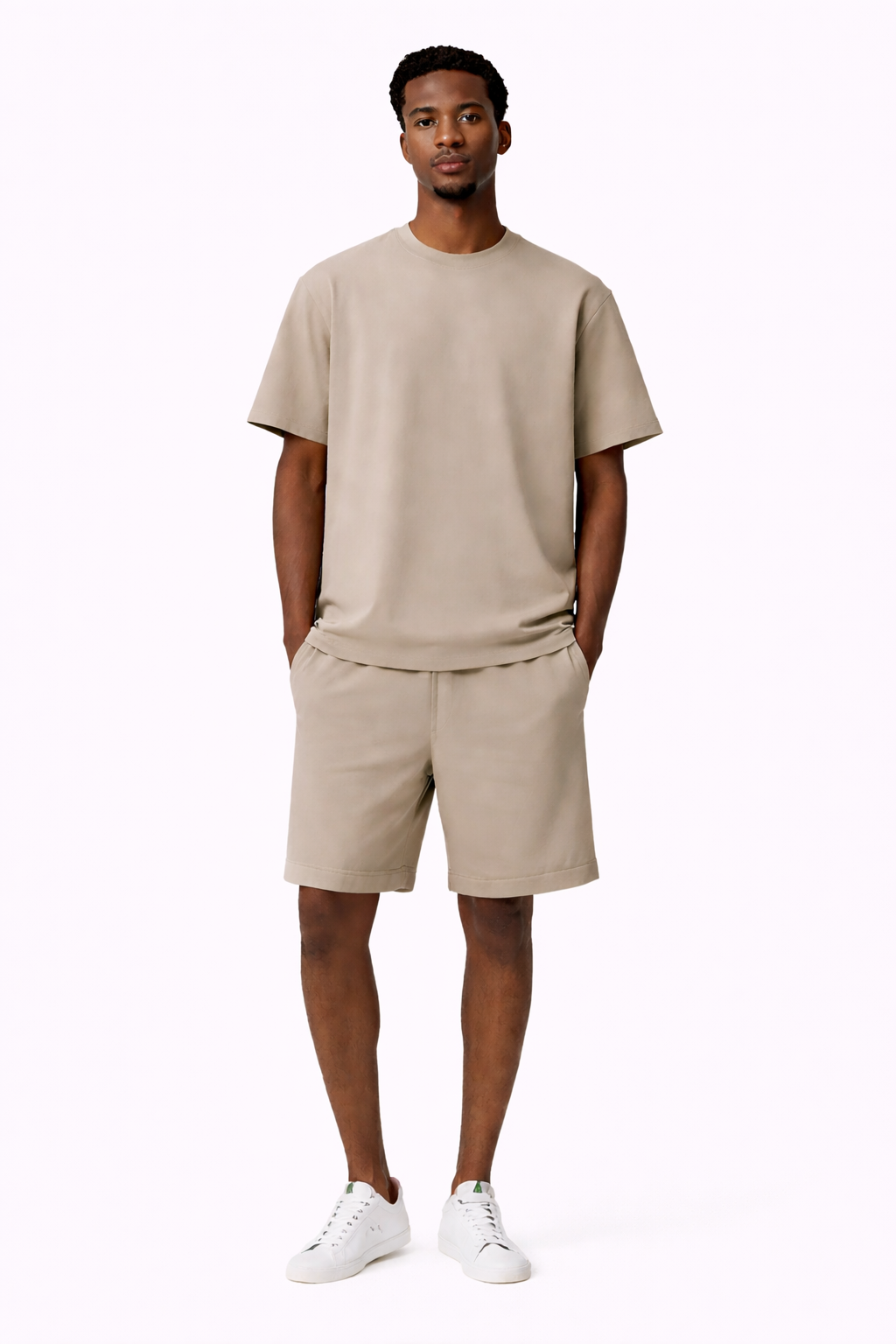 Ensemble Homme T-shirt et Short Taupe