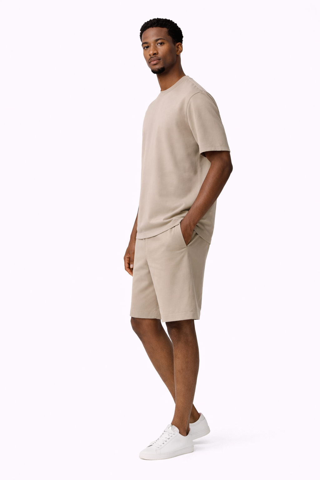 Ensemble Homme T-shirt et Short Taupe