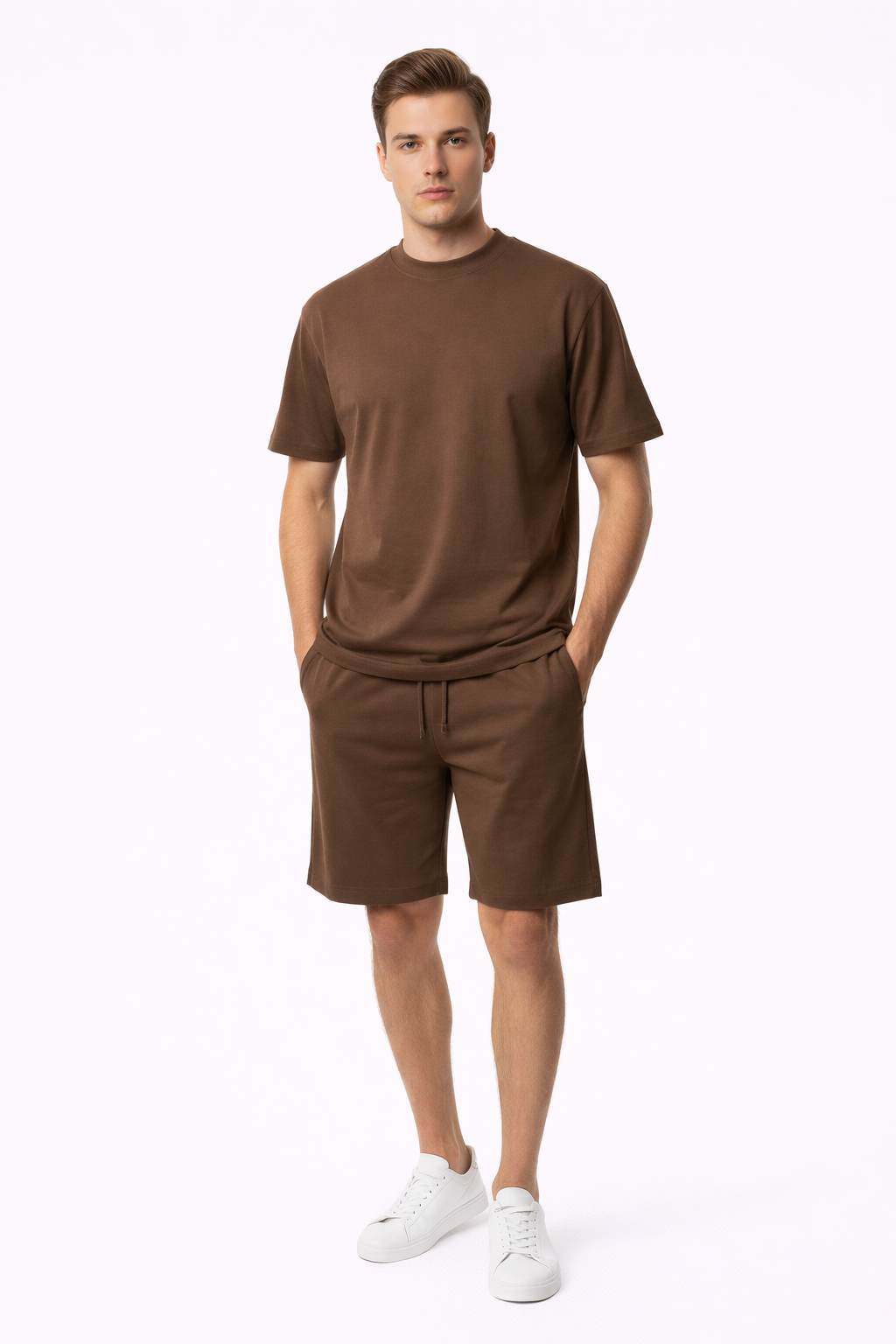 Ensemble Homme T-shirt et Short Marron