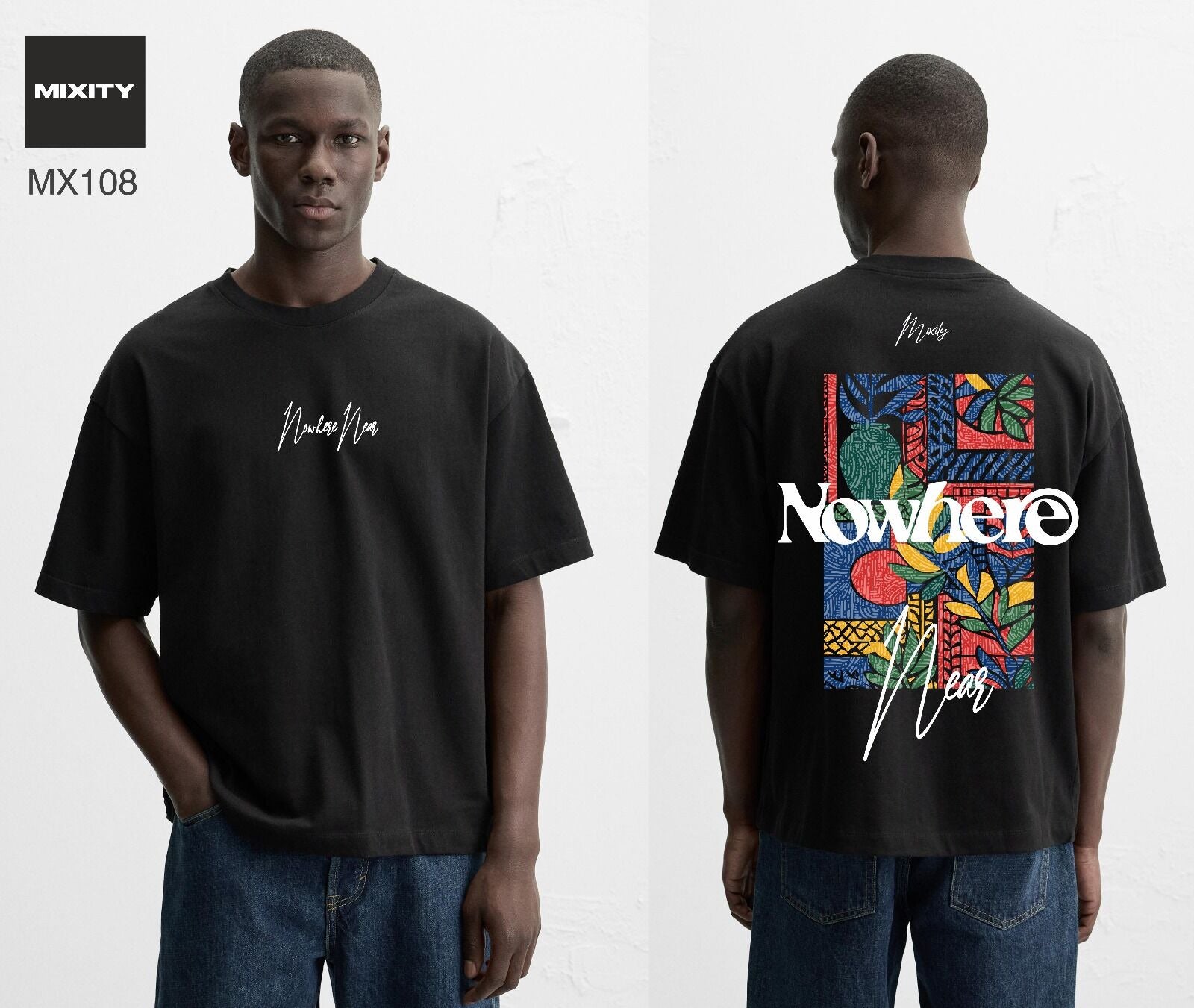 T-shirt noir NOWHERE