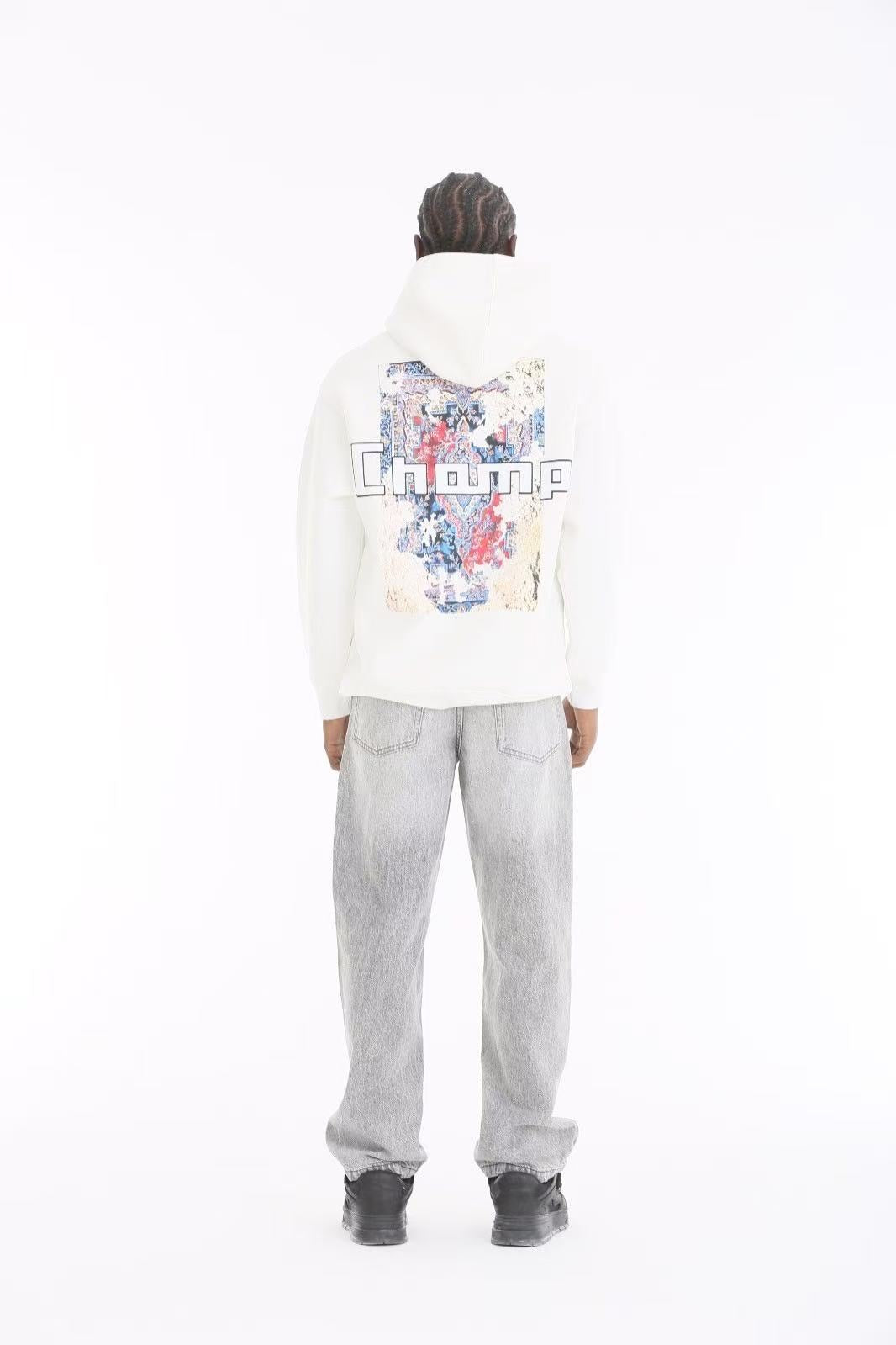 Sweat à capuche imprimé graphique