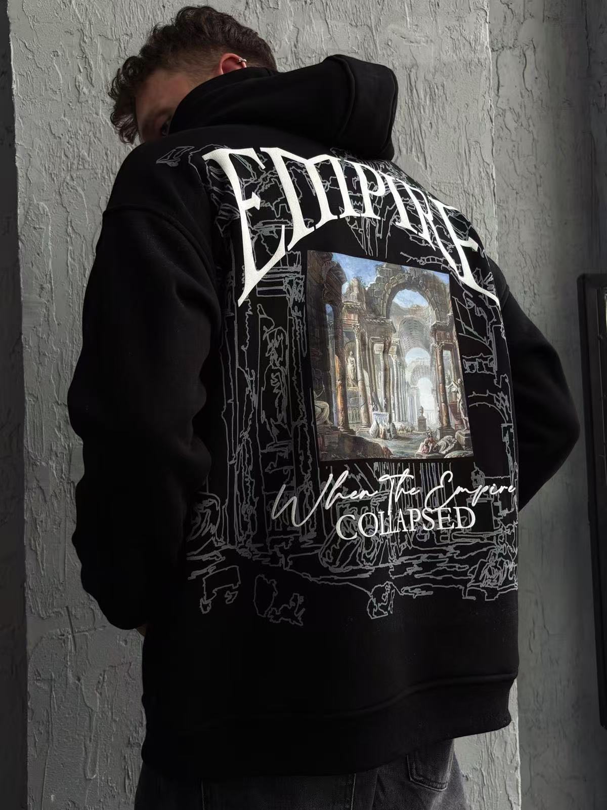 Sweat à capuche imprimé EMPIRE