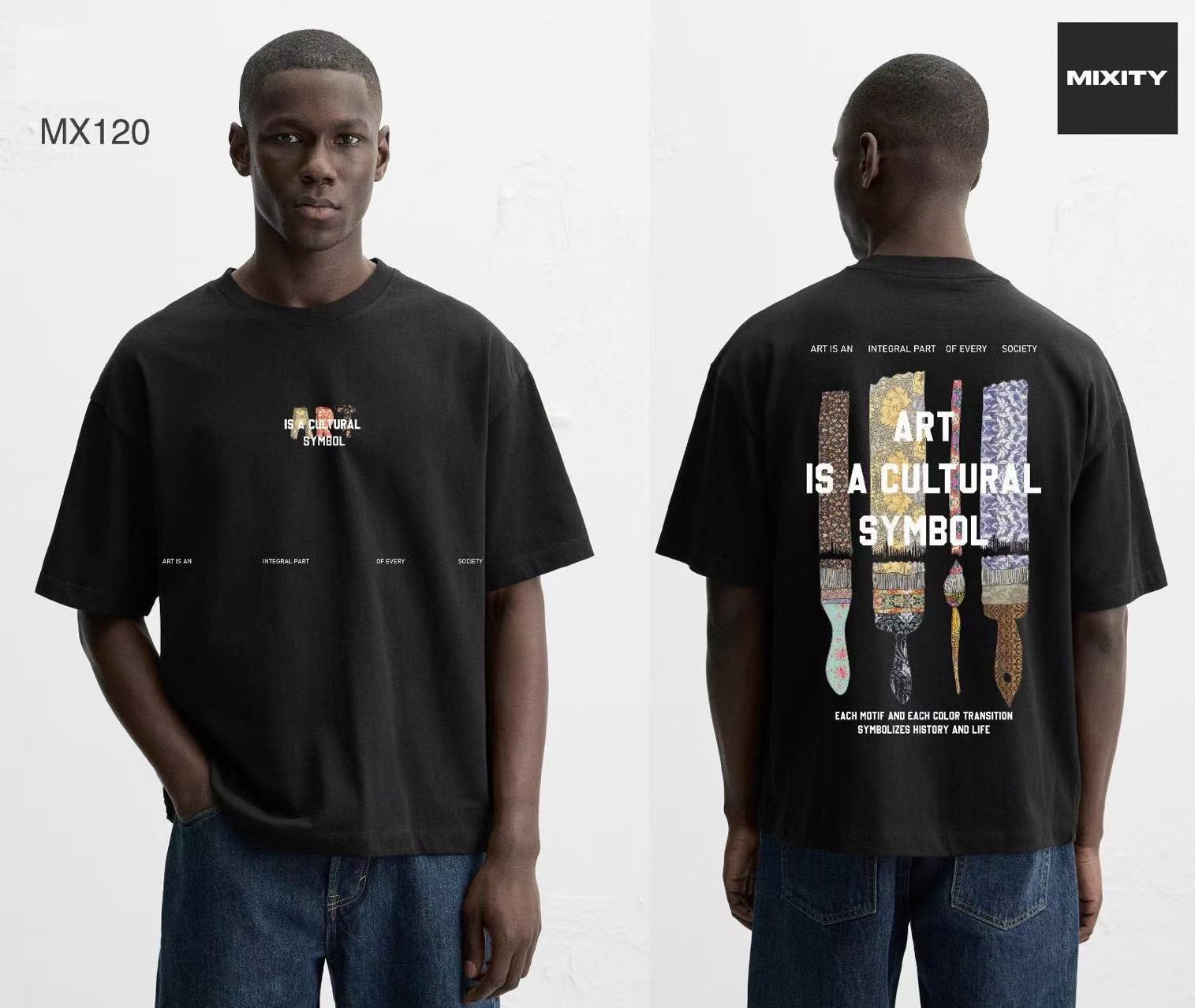 T-shirt oversize artistique