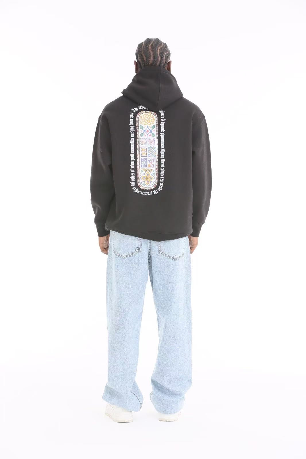 Sweat à capuche avec imprimé