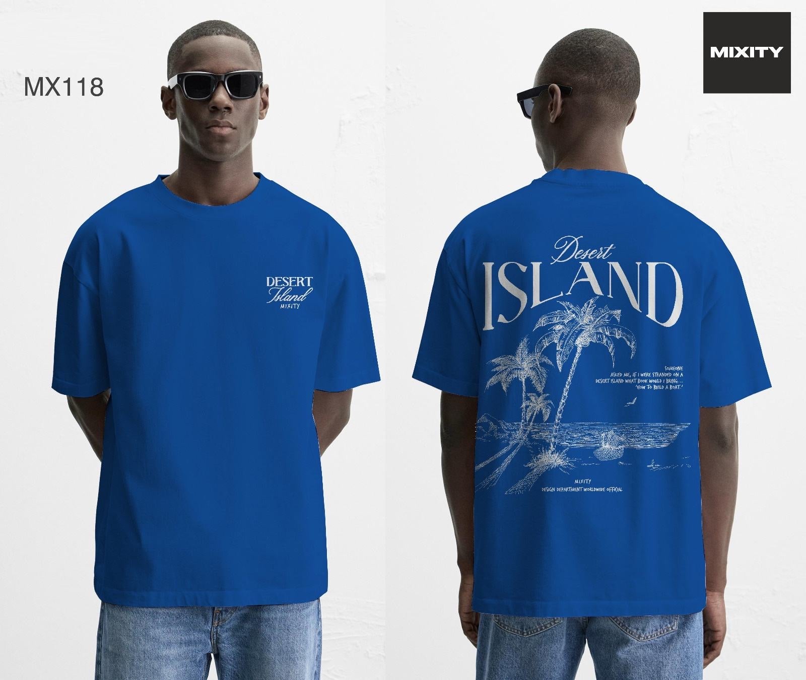 T-shirt bleu ISLAND