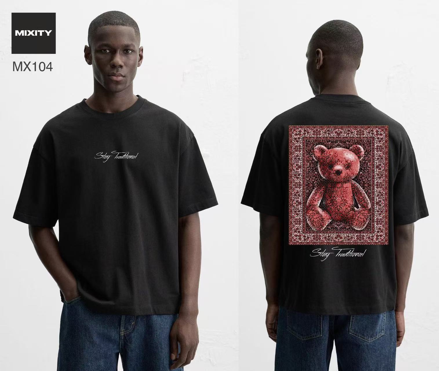 T-shirt oversize avec motif ours