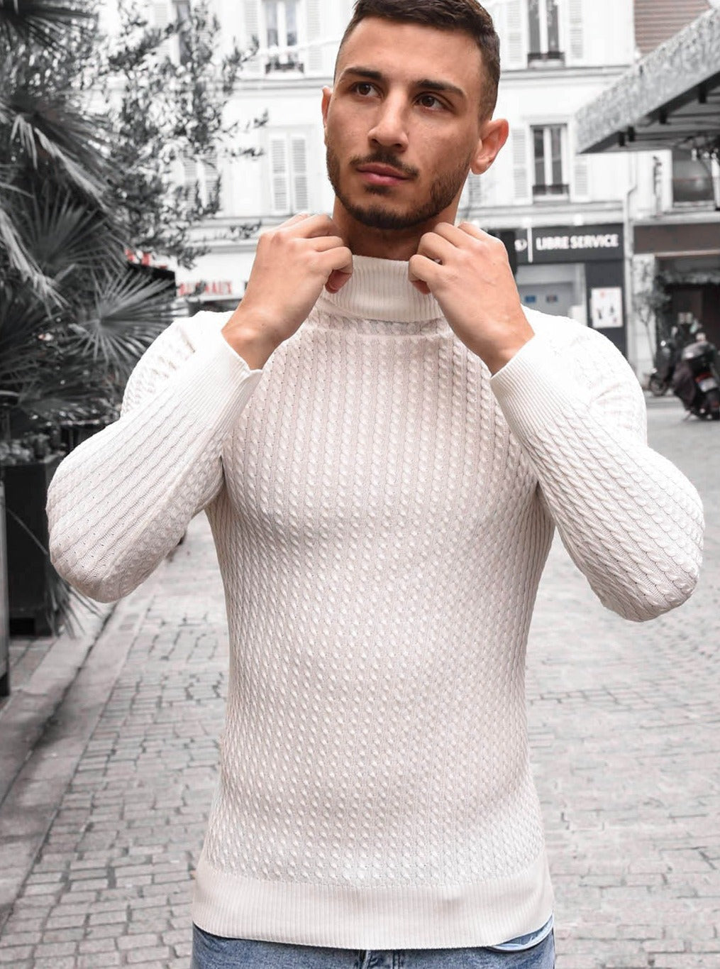 Pull Blanc Homme