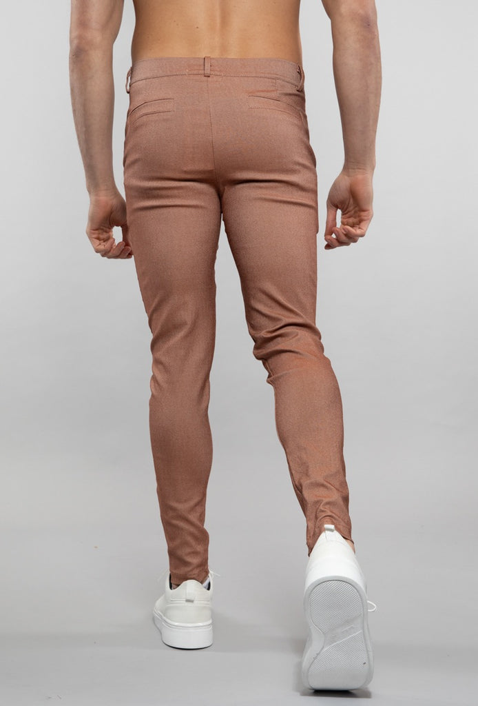 Pantalon chino marron stylé homme fashion ilannfive
