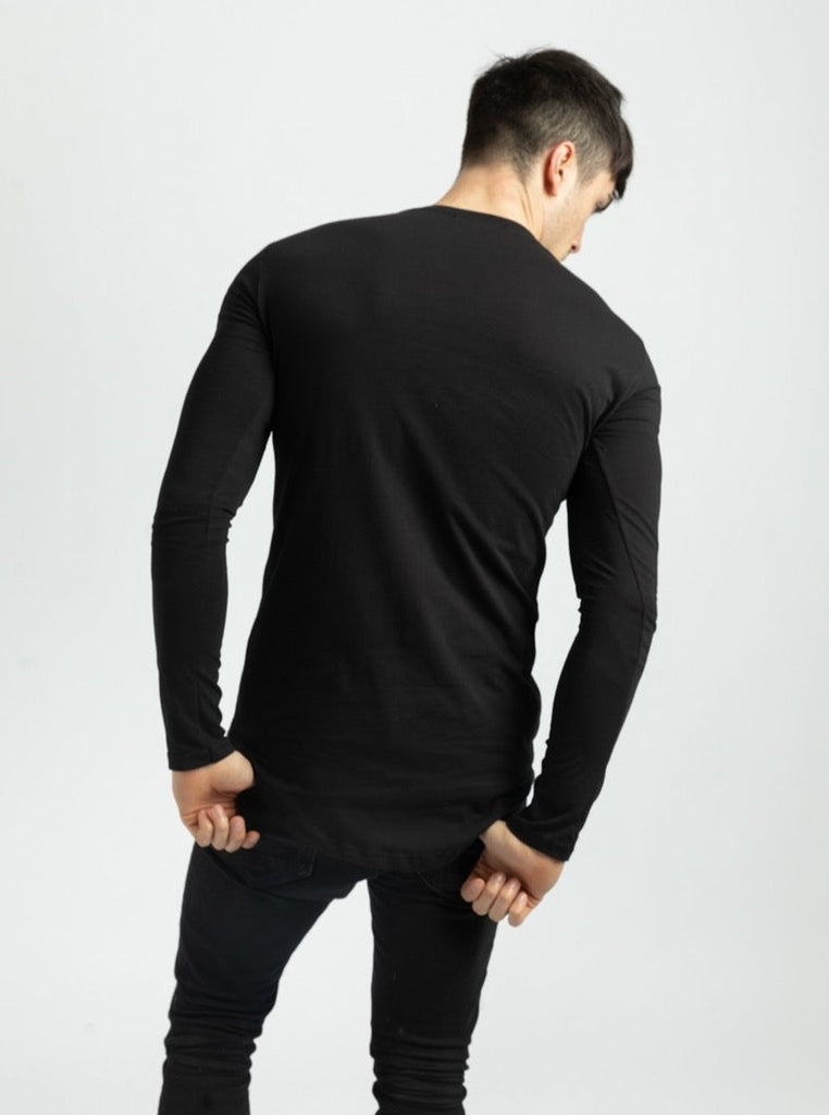 FrilivinT-shirt oversize manche longue noir homme ilannfive