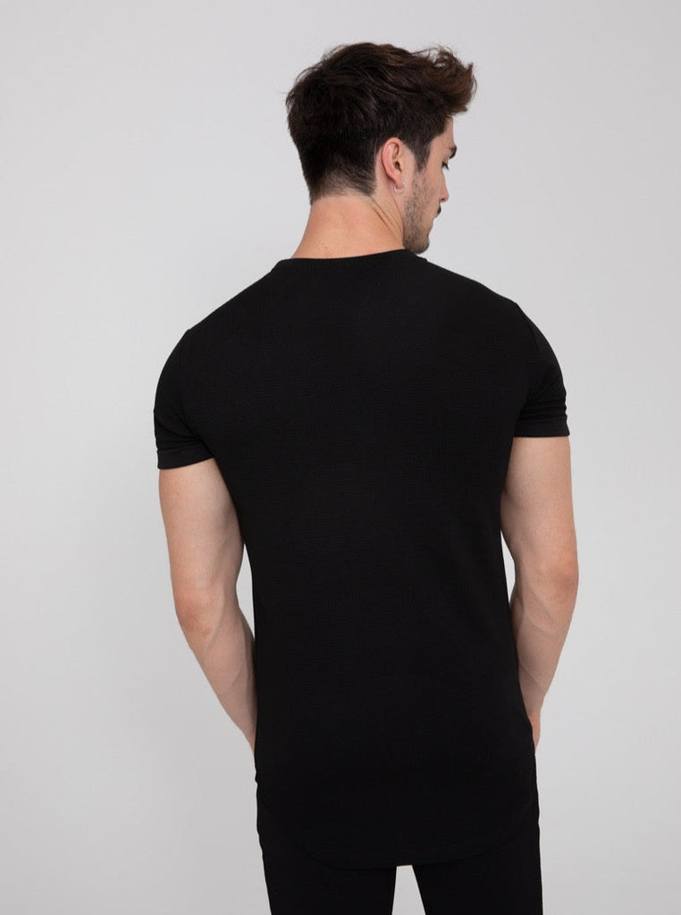 T-shirt slim manche courte noir classique homme ilannfive
