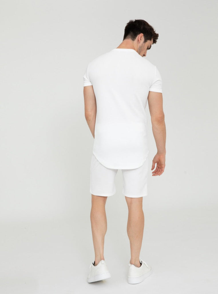 Frilivin T-shirt slim manche courte blanc classique homme ilannfive