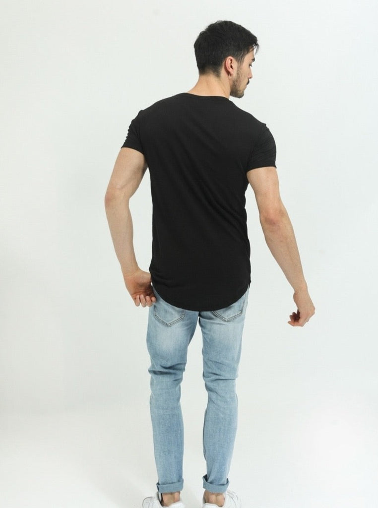 Frilivin T-shirt oversize manche courte noir homme ilannfive
