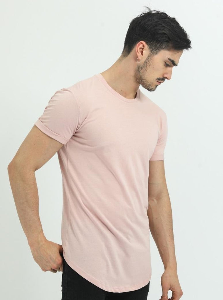 T-shirt oversize manche courte rose homme ilannfive