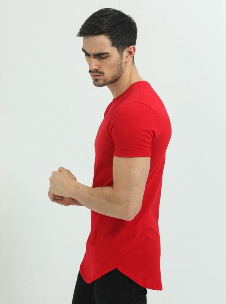 Frilivin T-shirt oversize manche courte rouge homme ilannfive