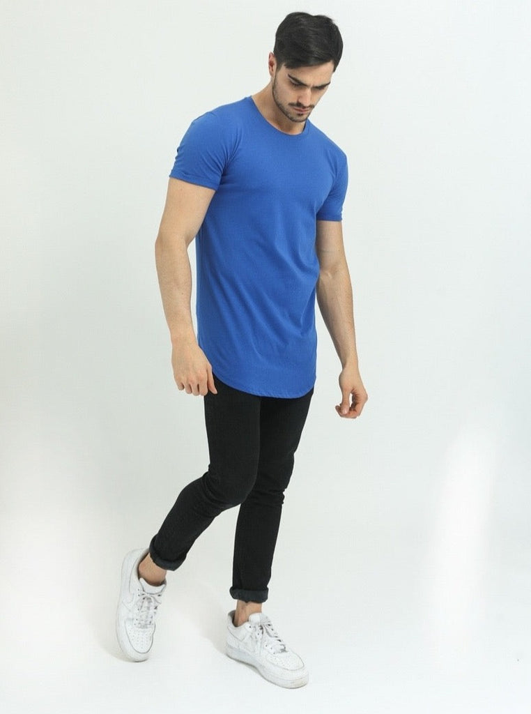 Frilivin T-shirt oversize manche courte bleu royale homme ilannfive