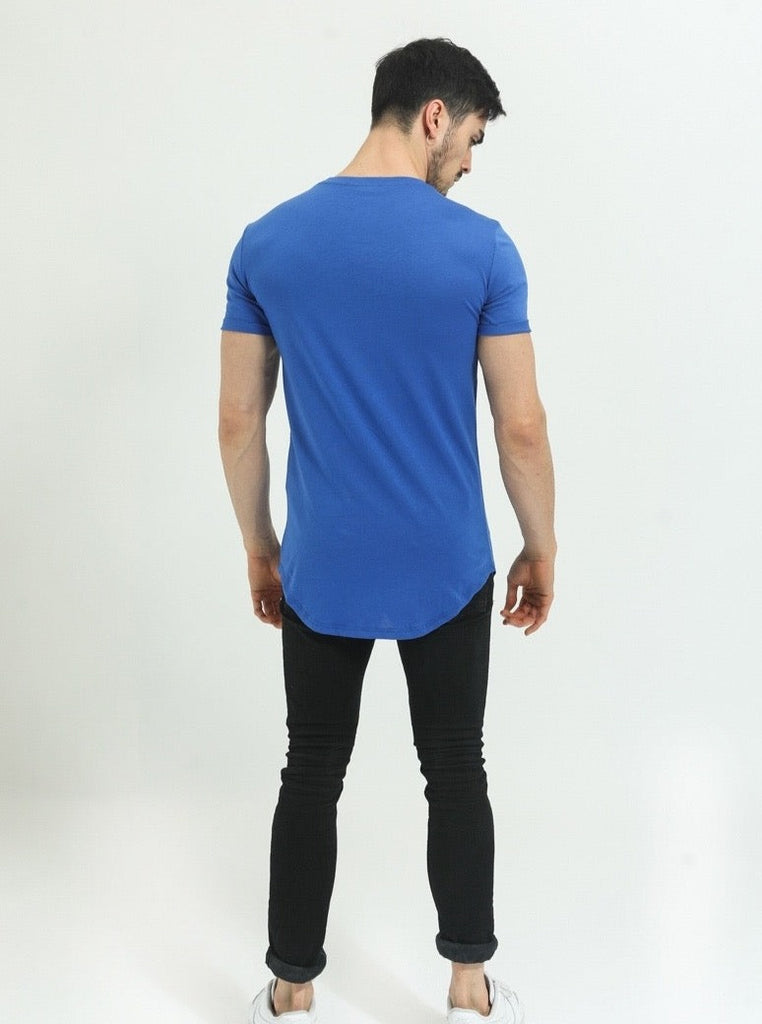Frilivin T-shirt oversize manche courte bleu royale homme ilannfive