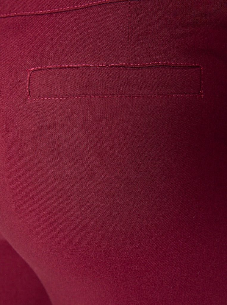 Frilivin pantalon chino slim confortable bordeaux homme ilannfive detail