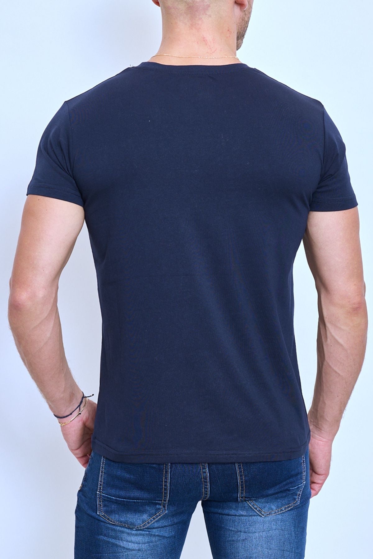 T-shirt LIN Bio - Col Rond - Bleu Marine T-shirt LIN Bio - Col Rond - Bleu Marine