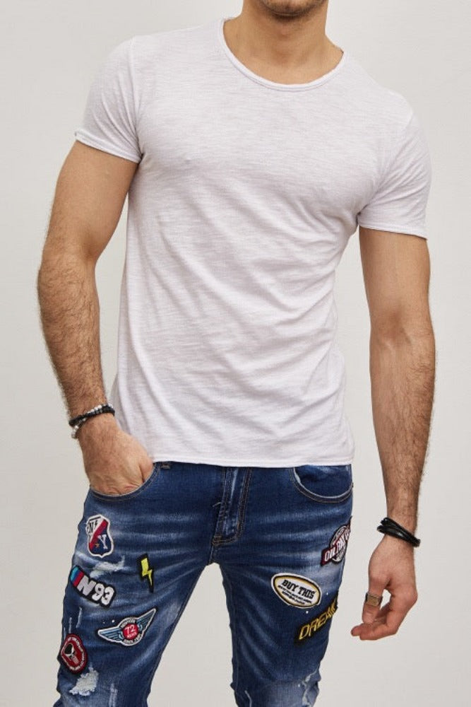 T-shirt blanc homme