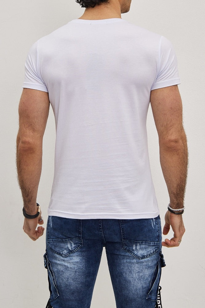 T-shirt blanc homme fashion2
