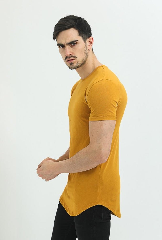 Tee shirt fashion moutarde homme
