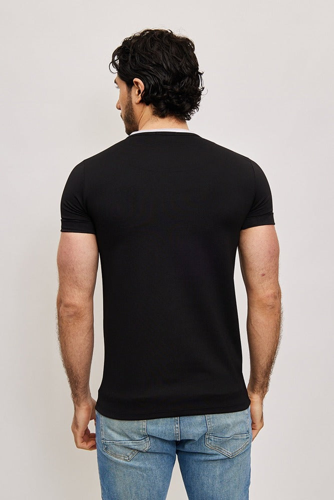Tee shirt fashion noir homme