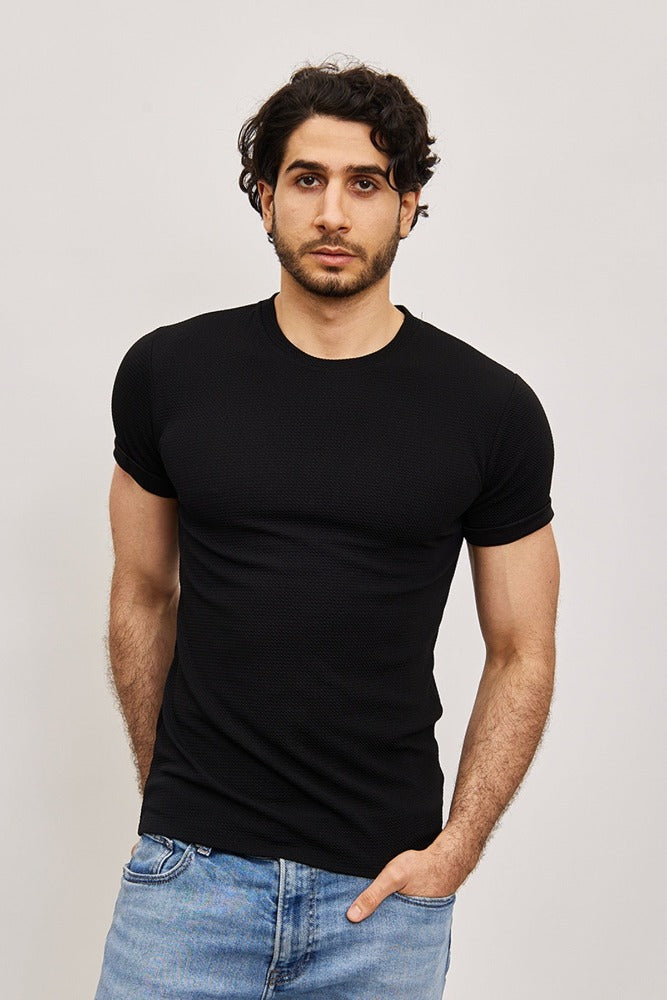 Tee shirt fashion noir homme