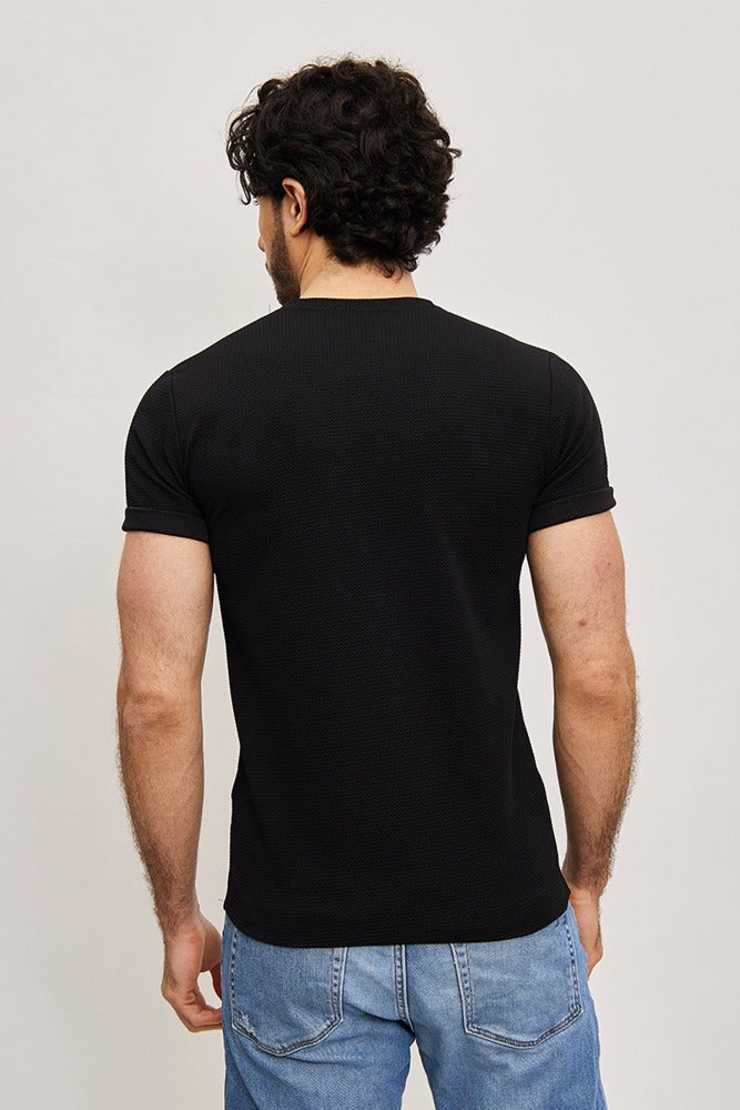 Tee shirt fashion noir homme