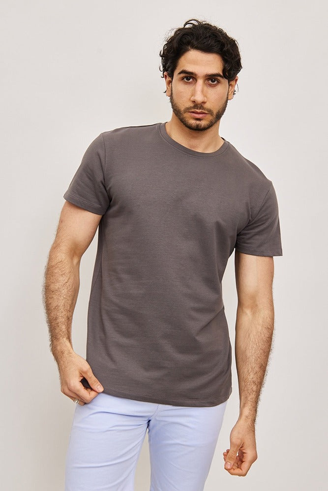 Tee shirt fashion gris homme